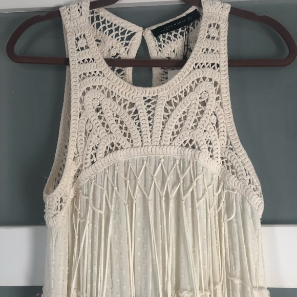 ZARA FLARE DRESS IN IVORY - Picture 2 of 8